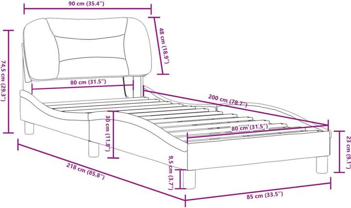 Image du produit vidaXL Bettgestell (80 x 200 cm)