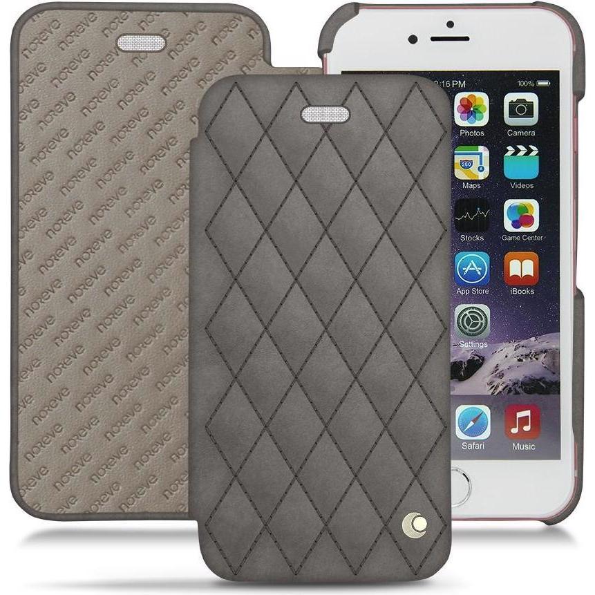 Noreve Lederschutzhülle horizontal (Apple iPhone 6s Plus), Smartphone Hülle, Grau