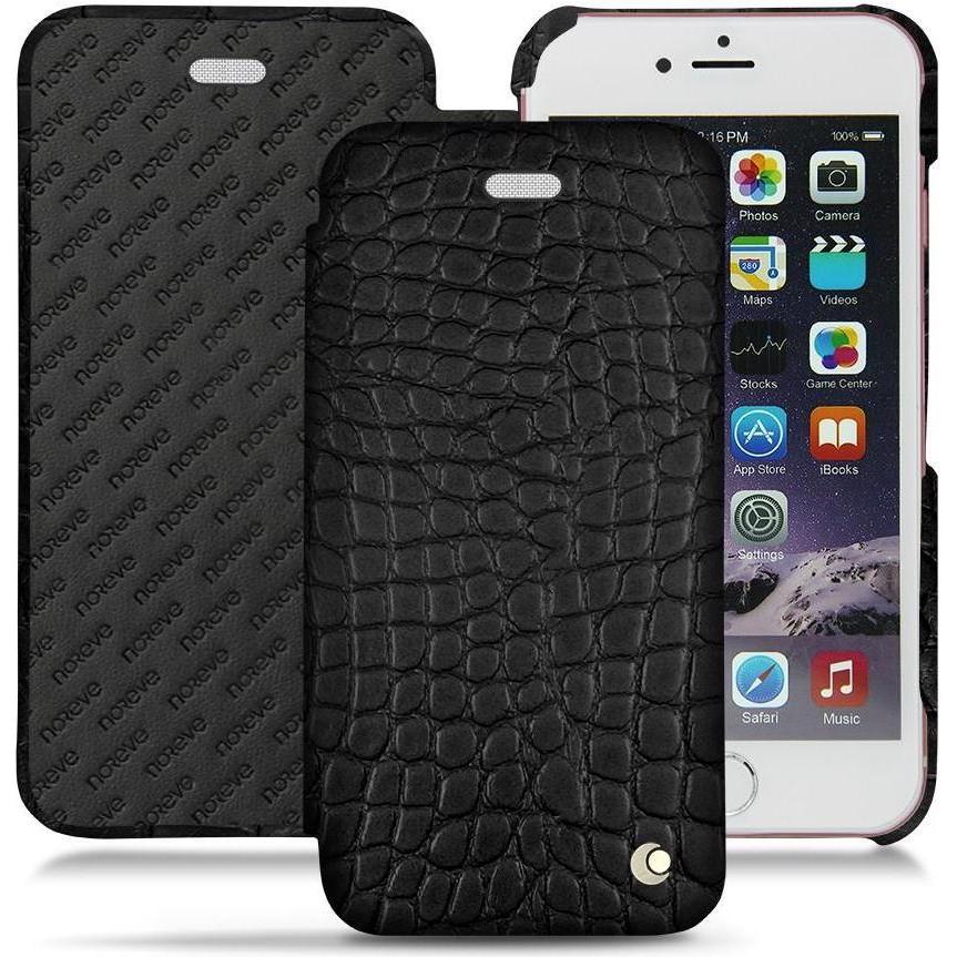 Noreve Lederschutzhülle horizontal (Apple iPhone 6s Plus), Smartphone Hülle, Schwarz