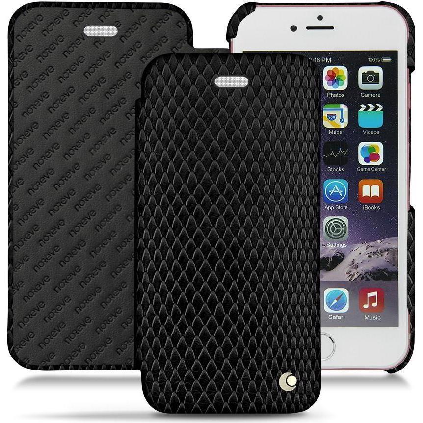 Noreve Lederschutzhülle horizontal (Apple iPhone 6s Plus), Smartphone Hülle, Schwarz