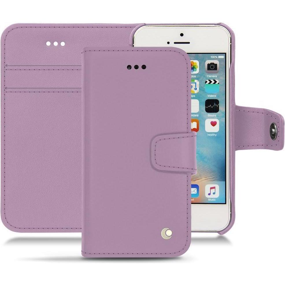 Noreve Lederschutzhülle Wallet (Apple iPhone SE), Smartphone Hülle, Violett