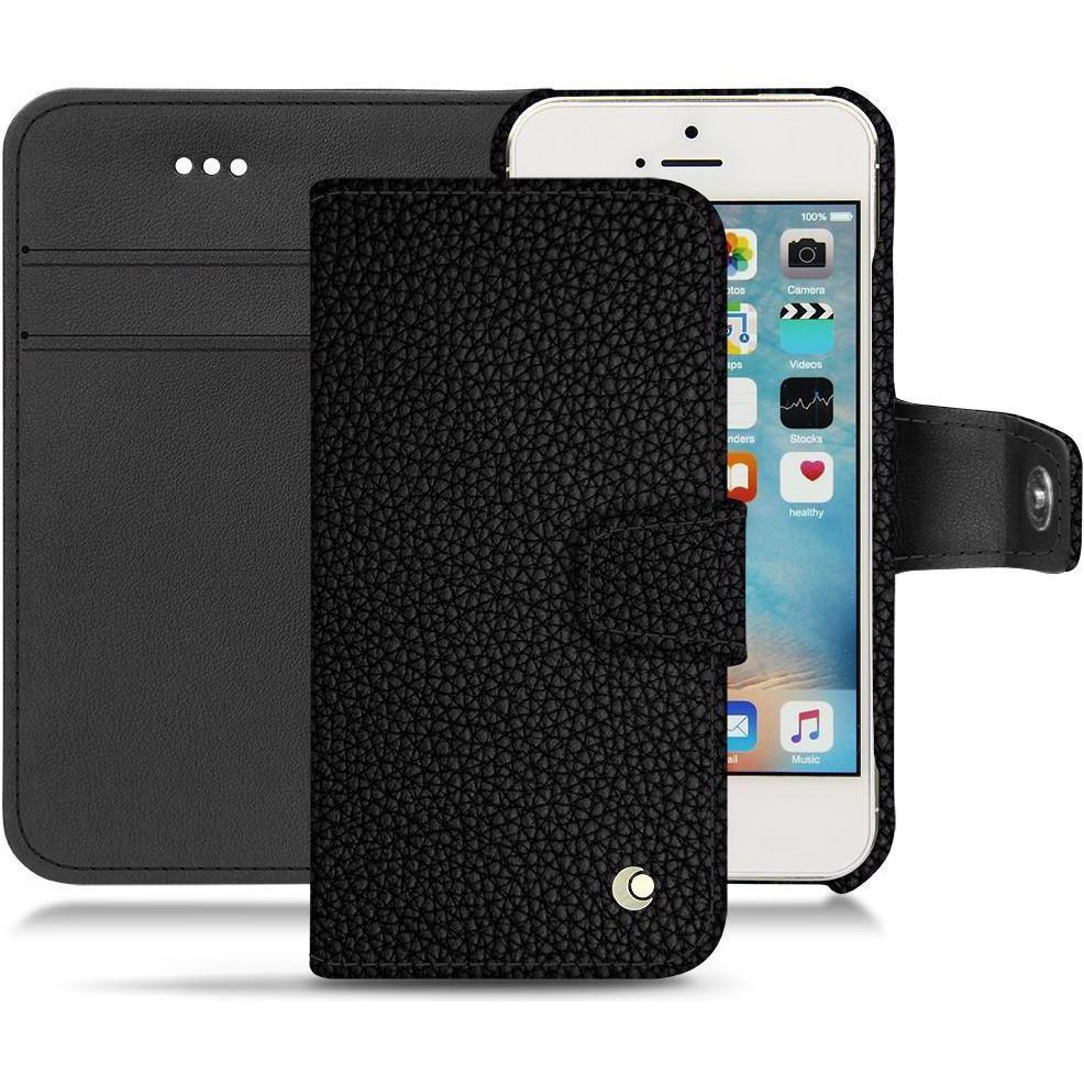 Noreve Lederschutzhülle Wallet (Apple iPhone SE), Smartphone Hülle, Schwarz