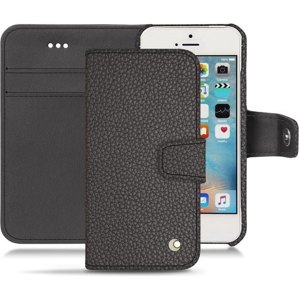 Noreve Lederschutzhülle Wallet (Apple iPhone SE), Smartphone Hülle, Grau