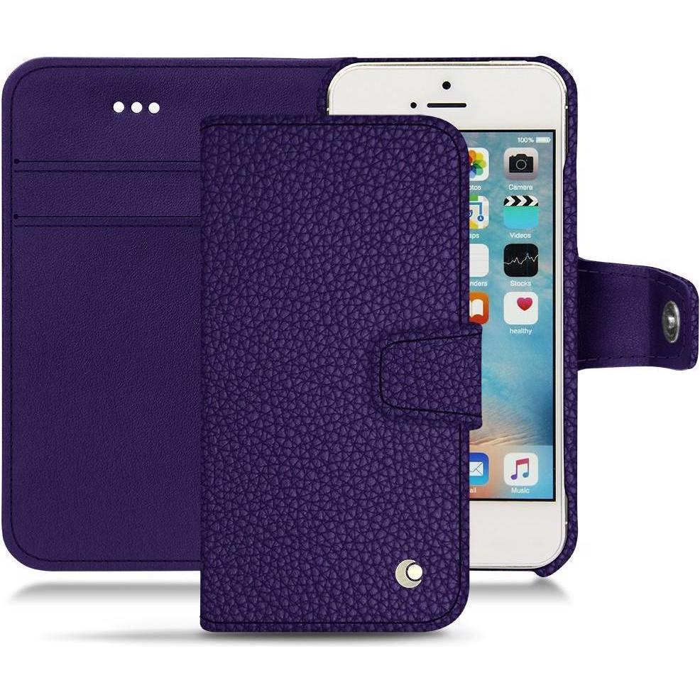 Noreve Lederschutzhülle Wallet (Apple iPhone SE), Smartphone Hülle, Violett