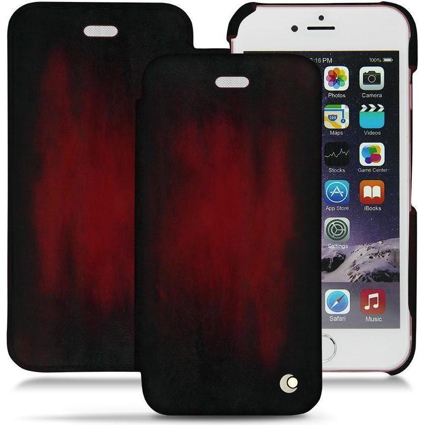 Thumbnail - Noreve Lederschutzhülle horizontal (Apple iPhone 6s Plus), Smartphone Hülle, Rot