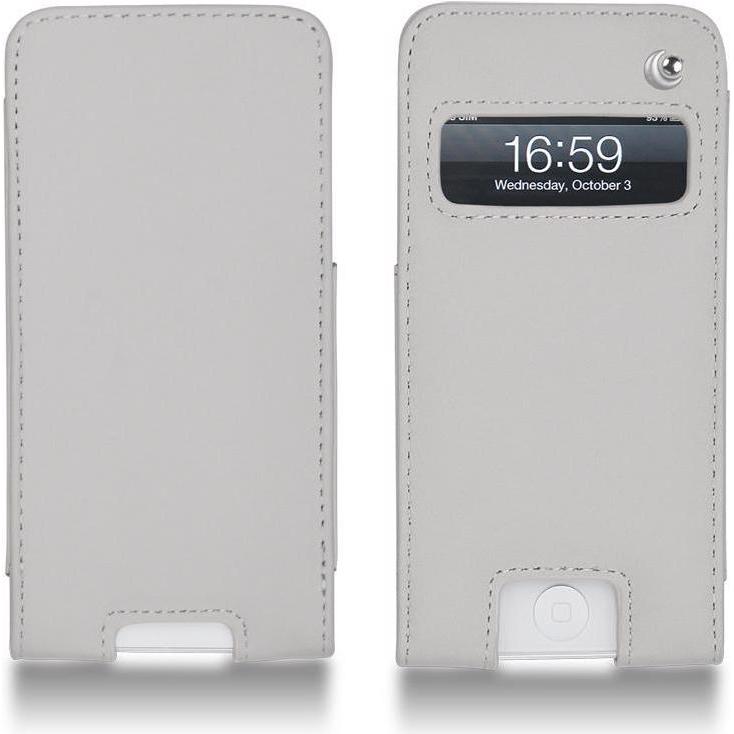 Noreve Lederschutzhülle (Apple iPhone 5), Smartphone Hülle, Grau