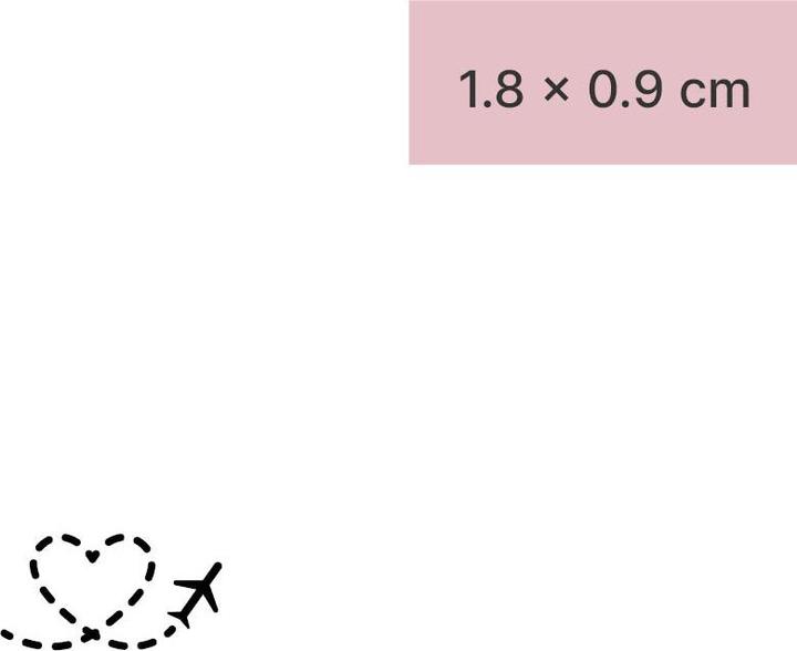 minink Temporary tattoo - Heart with aeroplane