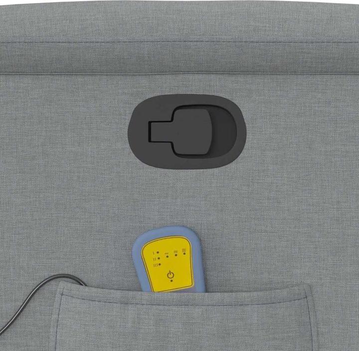 Immagine prodotto vidaXL Poltrona massaggiante in tessuto grigio chiaro poltrona TV massaggiante