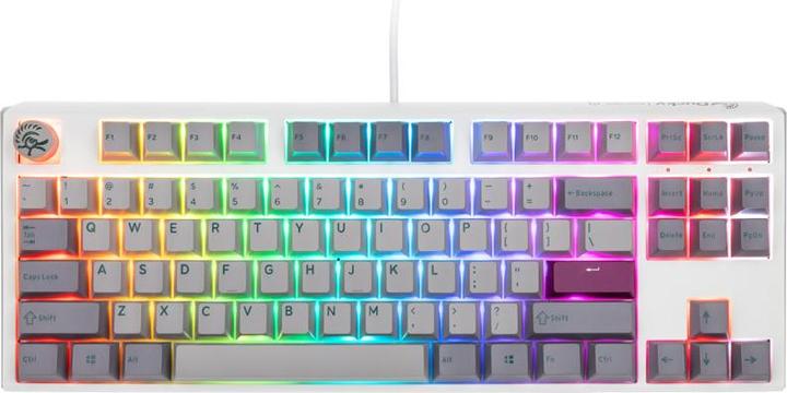 Actual product image Ducky One 3 Mist Grey TKL Gaming Keyboard, RGB LED - MX-Silent-Red (US) (US, Cable)