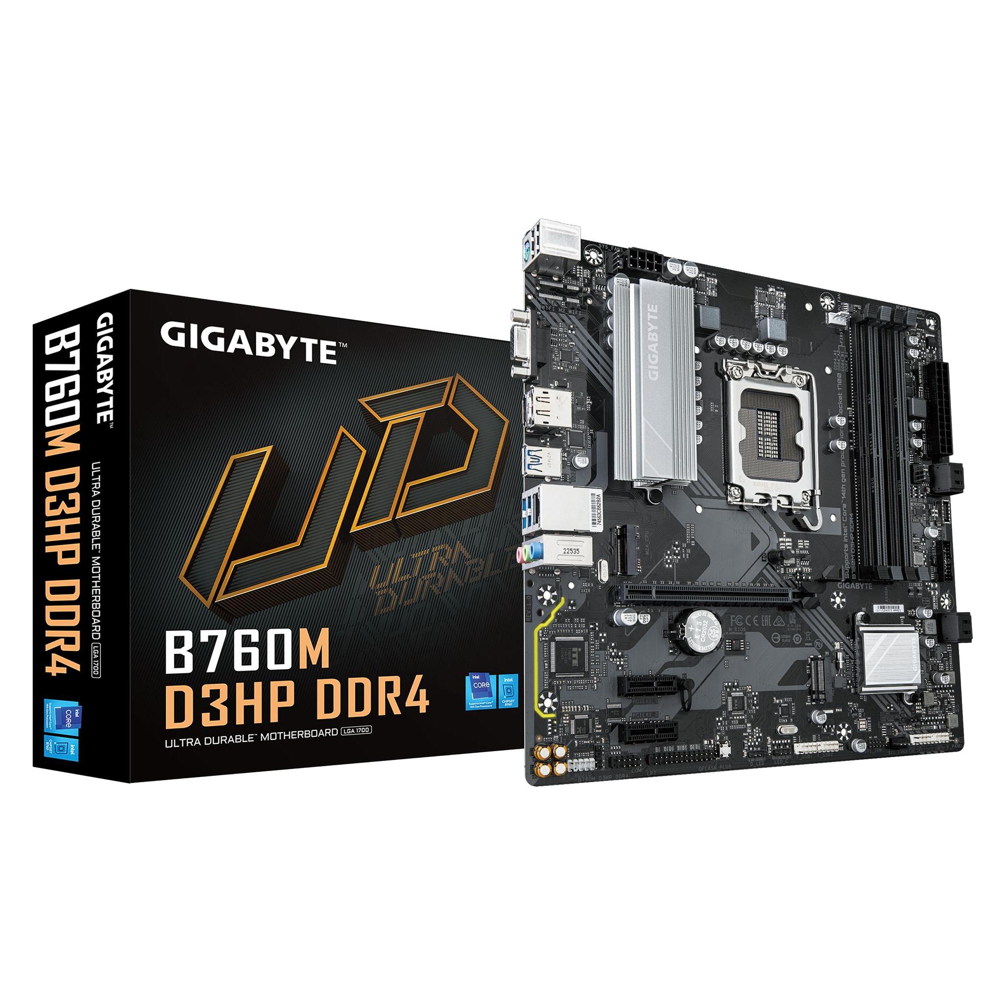 Gigabyte B760M D3HP DDR4 (LGA 1700, Intel B760 Express, mATX), Mainboard