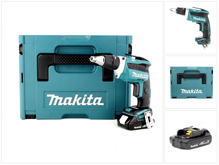 Produktbild Makita DFS 452 Y1J Akku Schnellbauschrauber 18V Brushless + 1x Akku 1,5Ah + Makpac - ohne Ladegerät