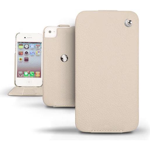 Noreve Lederschutzhülle vertikal (Apple iPhone 4), Smartphone Hülle, Beige