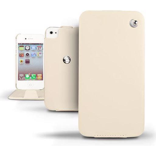 Noreve Lederschutzhülle vertikal (Apple iPhone 4), Smartphone Hülle, Beige