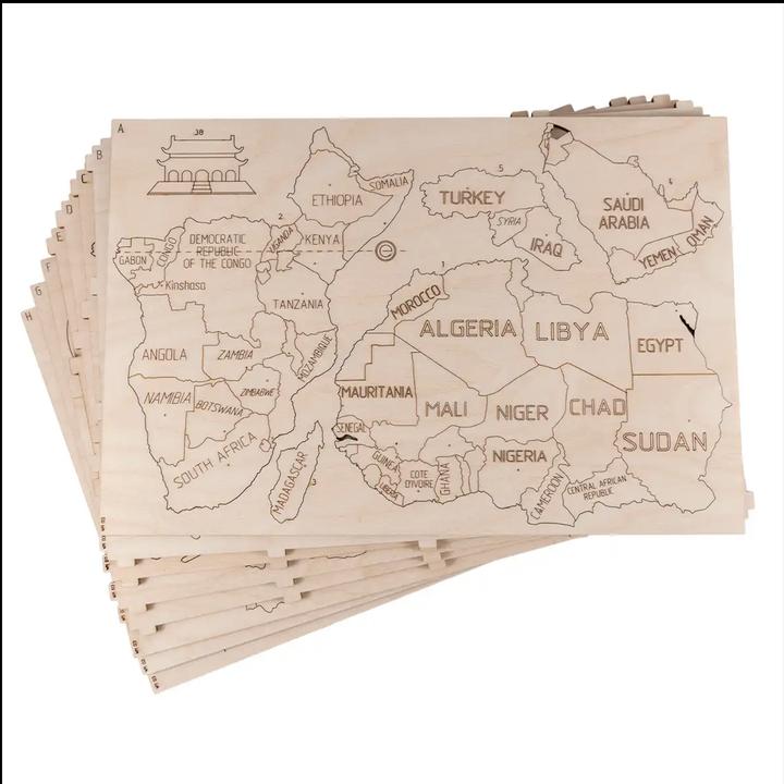 Produktbild WoodenCity Weltkarte XL (48 Teile)