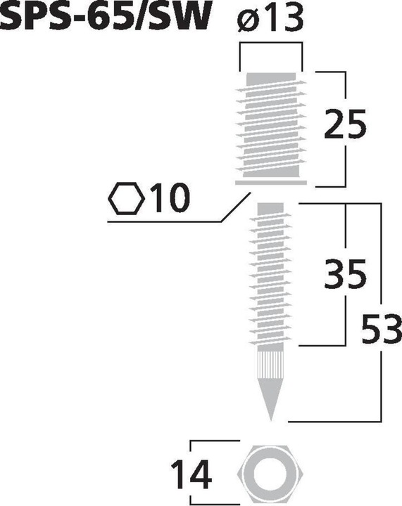 Actual product image Monacor Set of speaker spikes (4 pcs.)