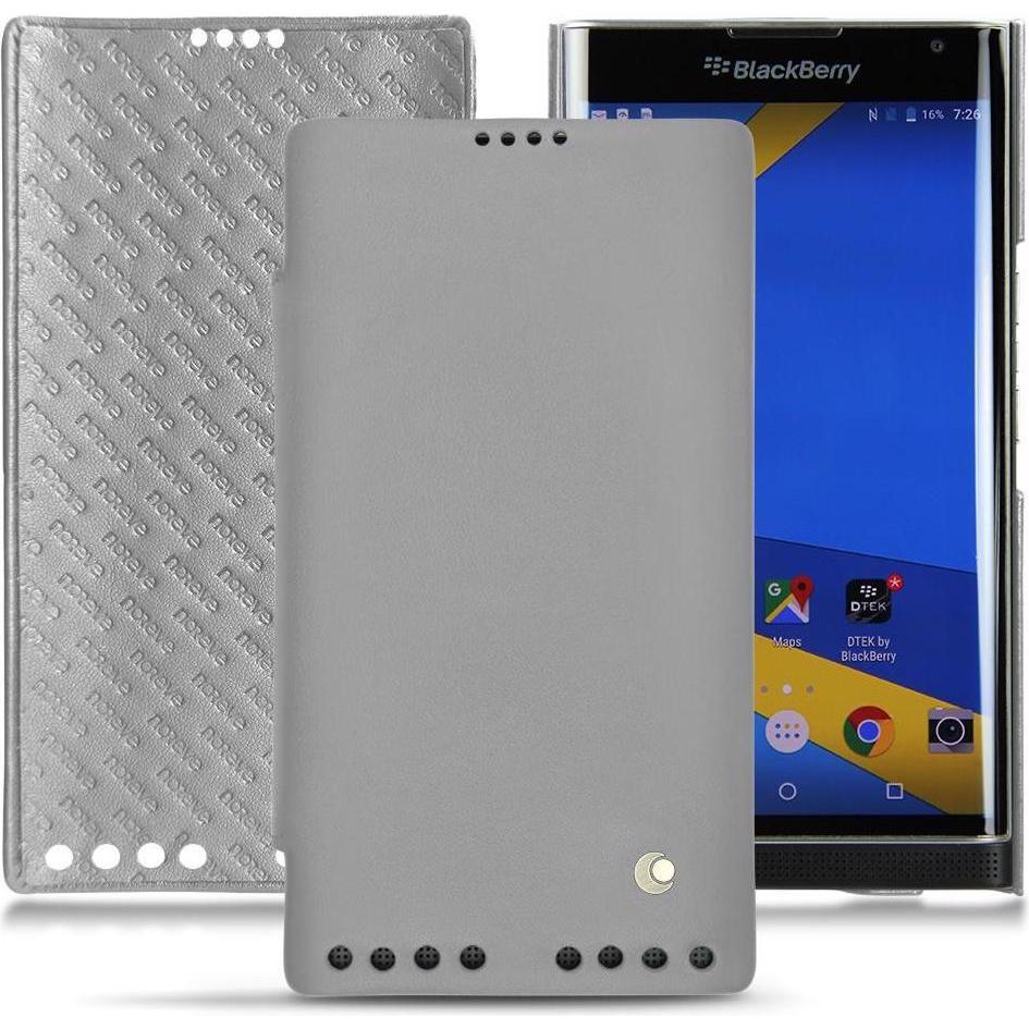 Thumbnail - Noreve Lederschutzhülle horizontal (Blackberry Priv), Smartphone Hülle, Grau
