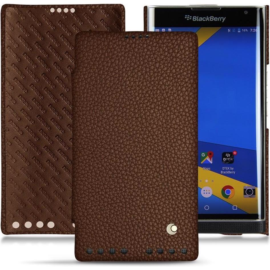 Thumbnail - Noreve Lederschutzhülle horizontal (Blackberry Priv), Smartphone Hülle, Braun