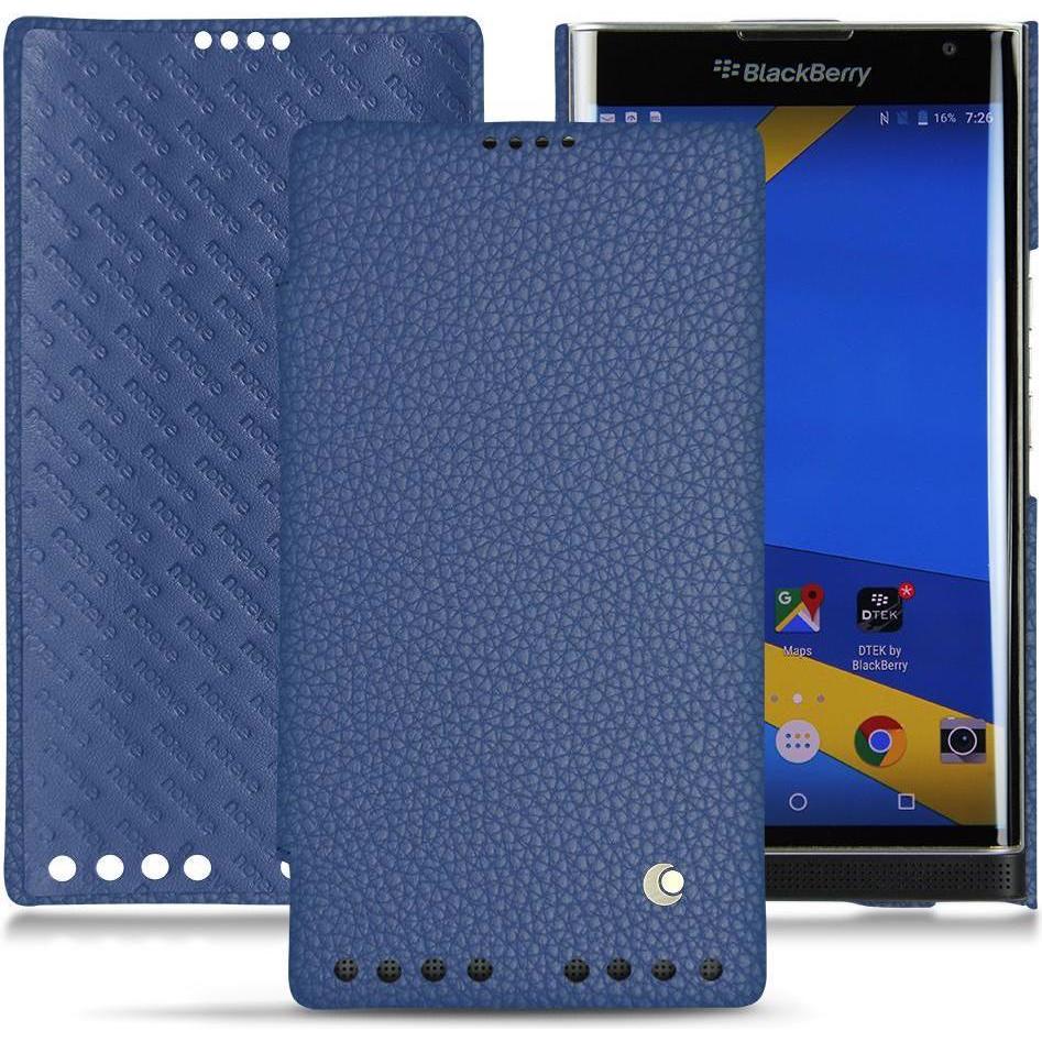 Noreve Lederschutzhülle horizontal (Blackberry Priv), Smartphone Hülle, Blau