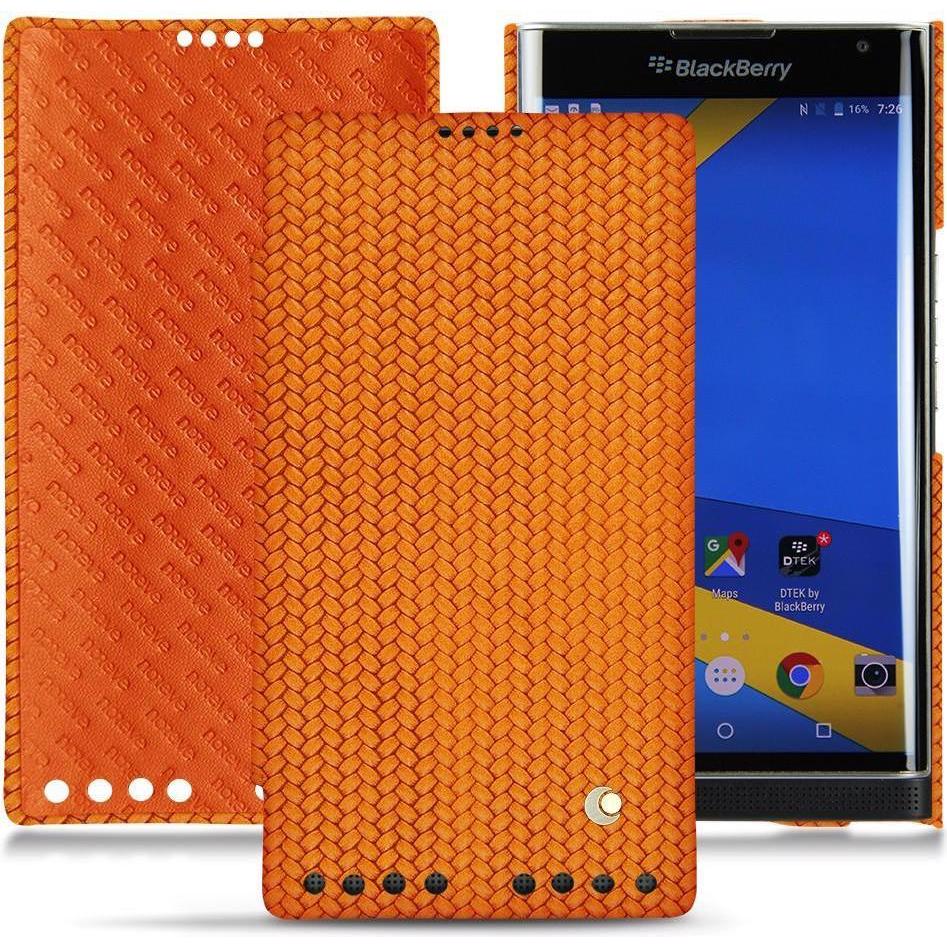 Thumbnail - Noreve Lederschutzhülle horizontal (Blackberry Priv), Smartphone Hülle, Orange