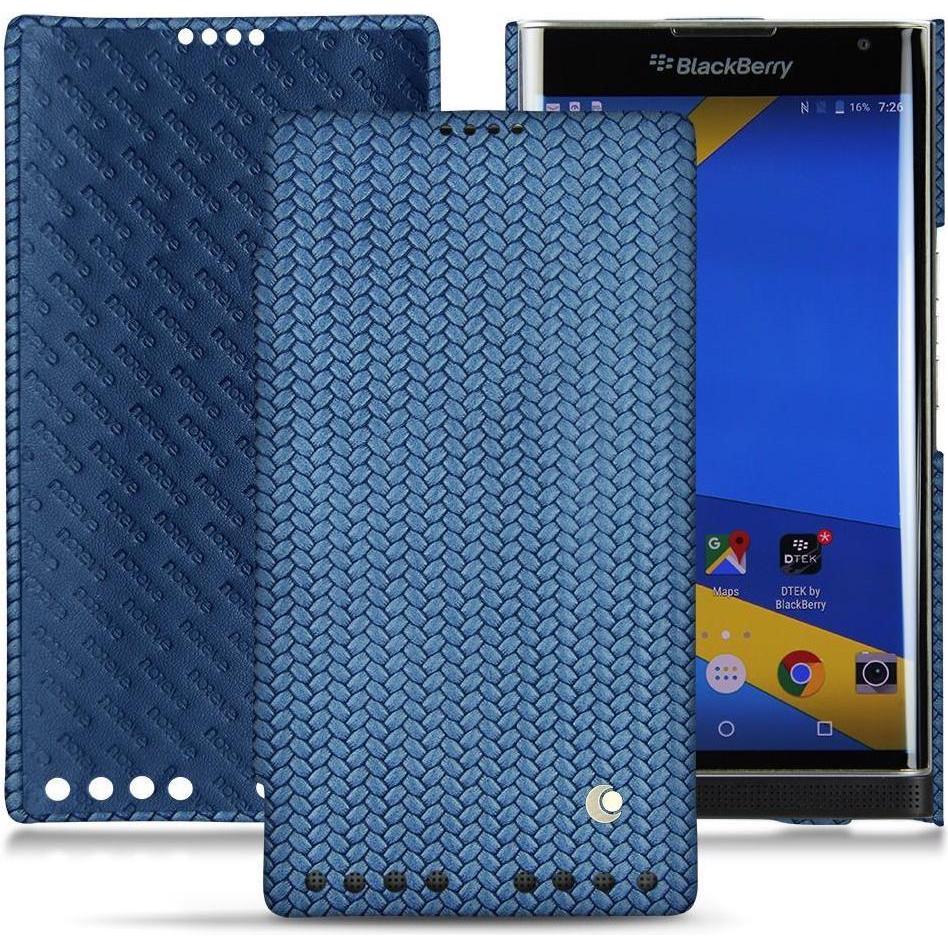 Noreve Lederschutzhülle horizontal (Blackberry Priv), Smartphone Hülle, Blau