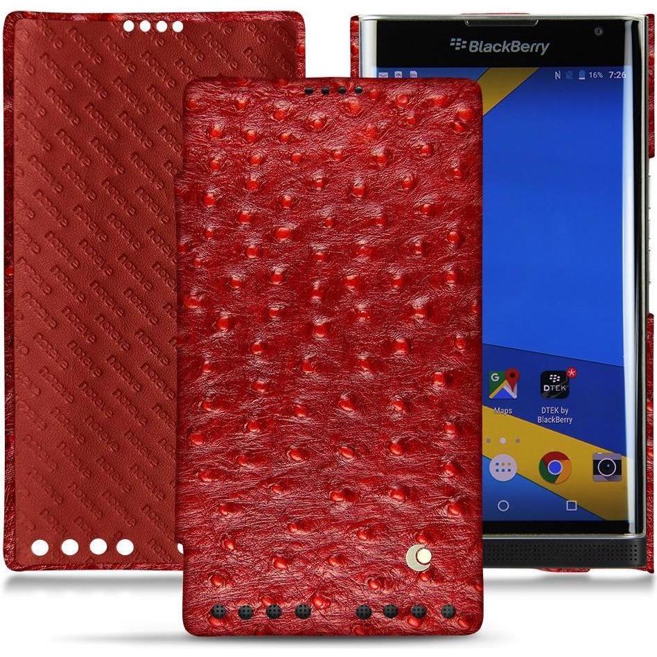 Thumbnail - Noreve Lederschutzhülle horizontal (Blackberry Priv), Smartphone Hülle, Rot