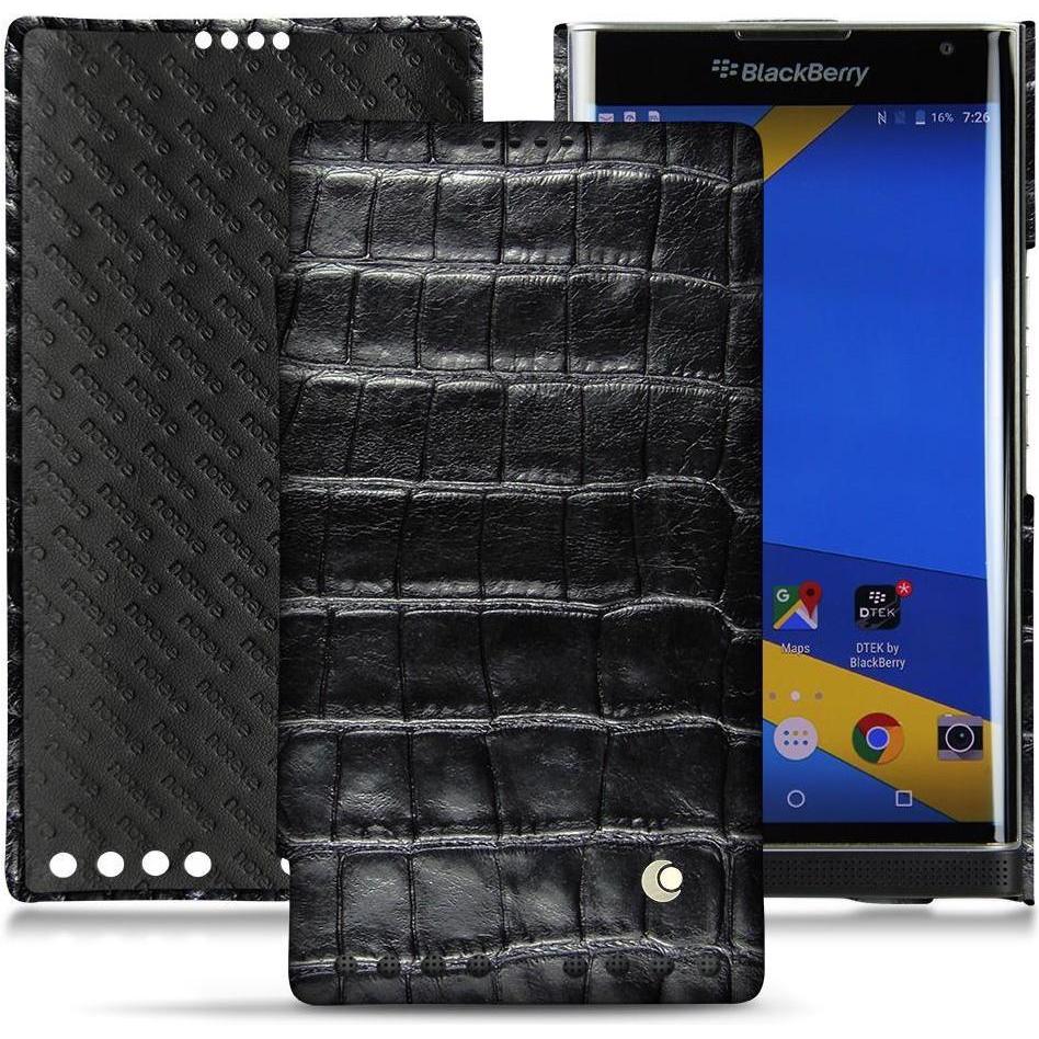 Thumbnail - Noreve Lederschutzhülle horizontal (Blackberry Priv), Smartphone Hülle, Schwarz