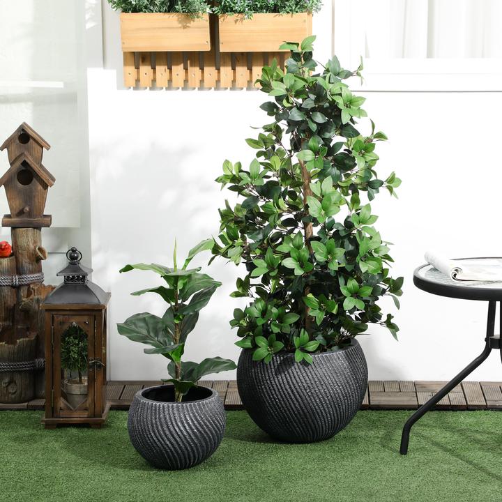 Image du produit Outsunny Pots de fleurs avec trou de drainage (40 x 40 x 30 cm)