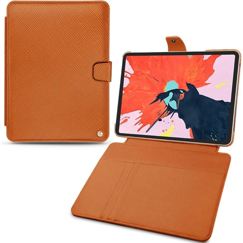 Noreve Lederschutzhülle Wallet (iPad Pro 12.9 2018 (3. Gen)), Tablet Hülle, Orange