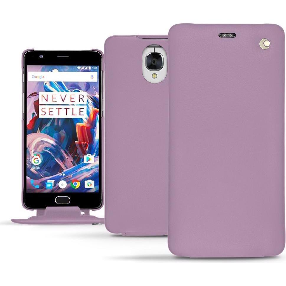 Noreve Lederschutzhülle vertikal (OnePlus 3), Smartphone Hülle, Violett