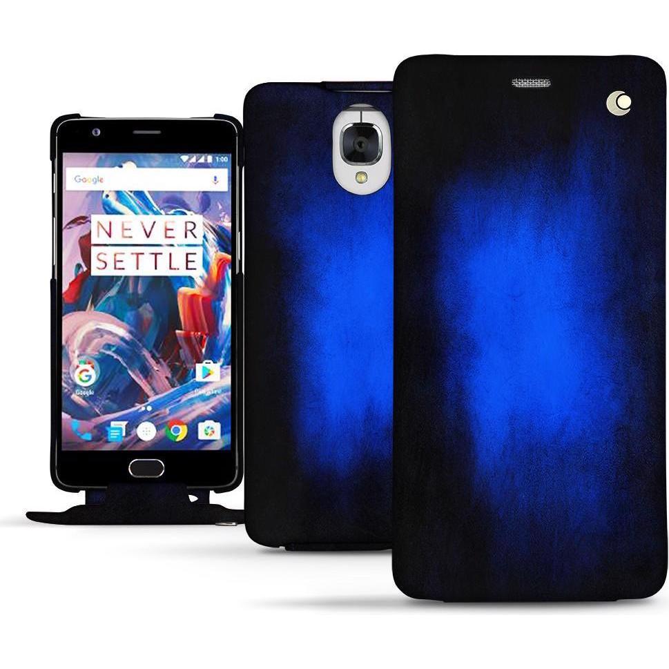 Thumbnail - Noreve Lederschutzhülle vertikal (OnePlus 3), Smartphone Hülle, Blau