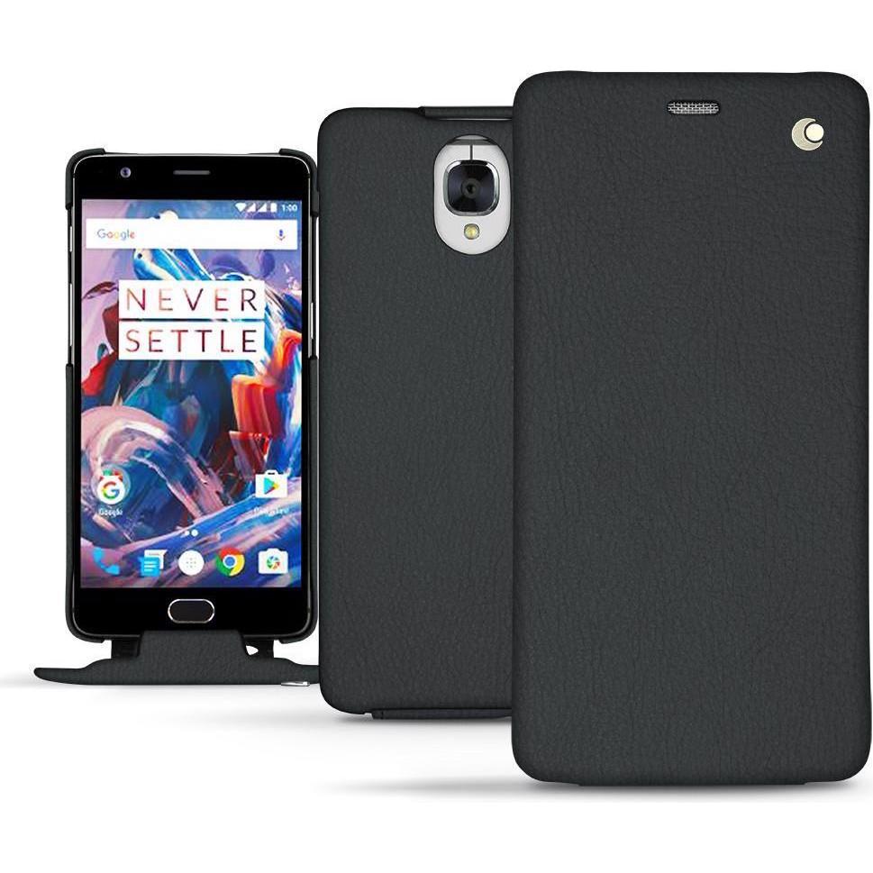 Noreve Lederschutzhülle vertikal (OnePlus 3), Smartphone Hülle, Blau
