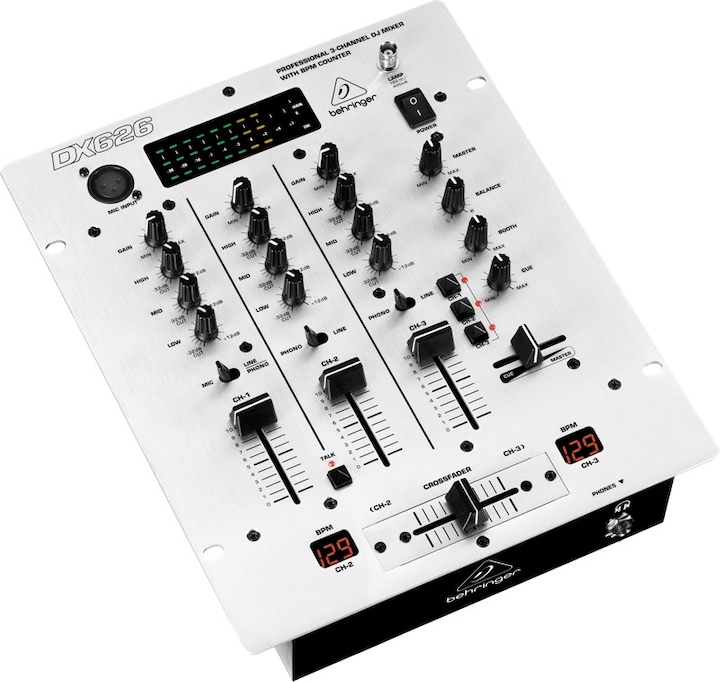 Actual product image Behringer DX626 PRO Mixer, 3-channel DJ mixer (DJ controller)