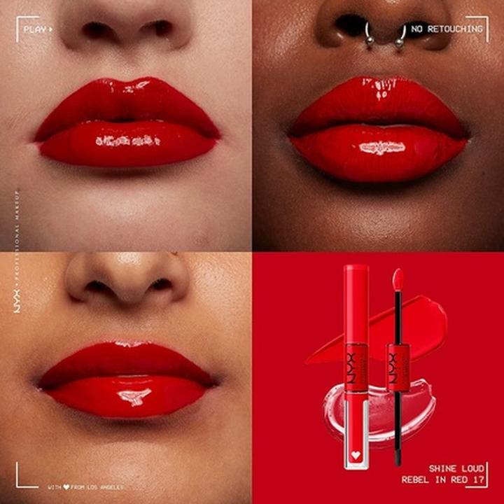 Immagine prodotto NYX Professional Make-Up Brillare forte (17 Ribelle in rosso)