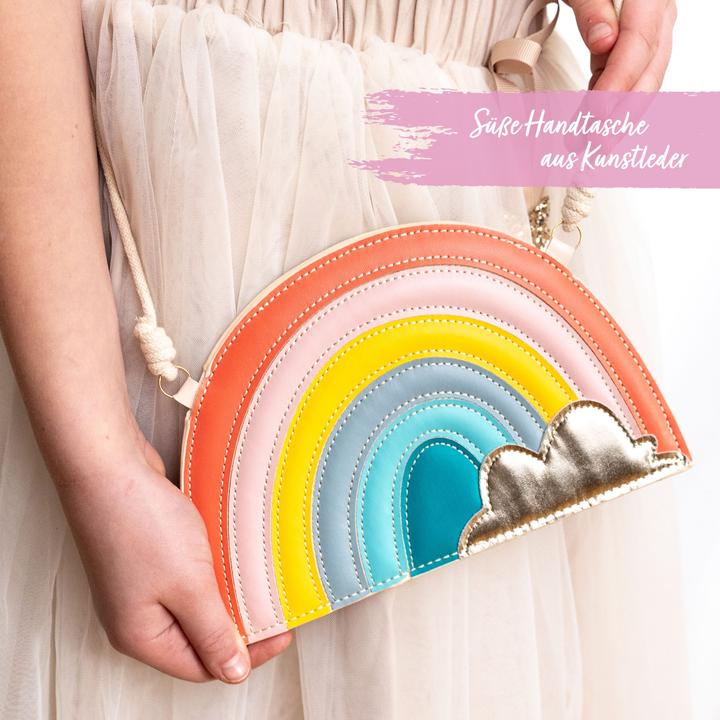 Immagine prodotto Papierdrachen Kinderhandtasche – Regenbogen bunt