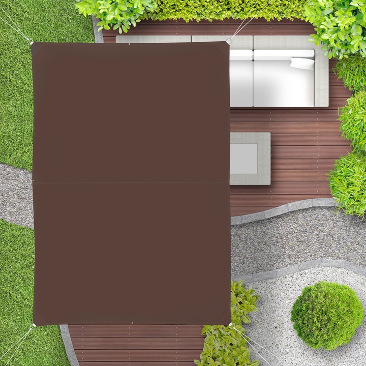 Actual product image Relaxdays Brown Rectangular Awning (300 x 200 x 0.5 cm)