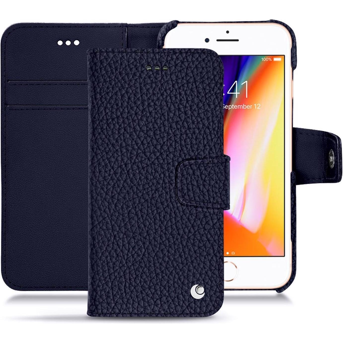 Noreve Lederschutzhülle Wallet (Apple iPhone 8), Smartphone Hülle, Violett