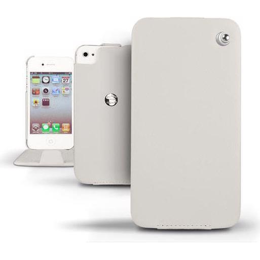 Noreve Lederschutzhülle vertikal (Apple iPhone 4), Smartphone Hülle, Grau