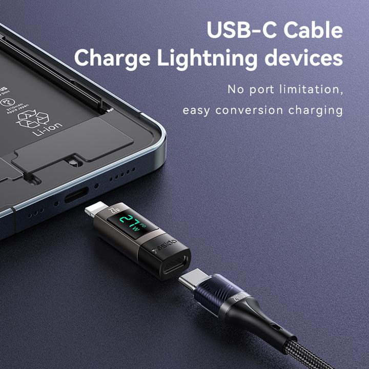 Actual product image Yesido USB-C to Lightning Digital Adapter for Charging/Data Transmission (USB-C, Lightning)