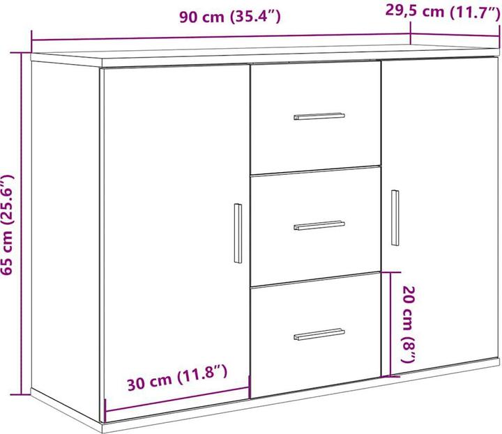 Image du produit vidaXL Sideboard (90 x 29.50 x 65 cm)