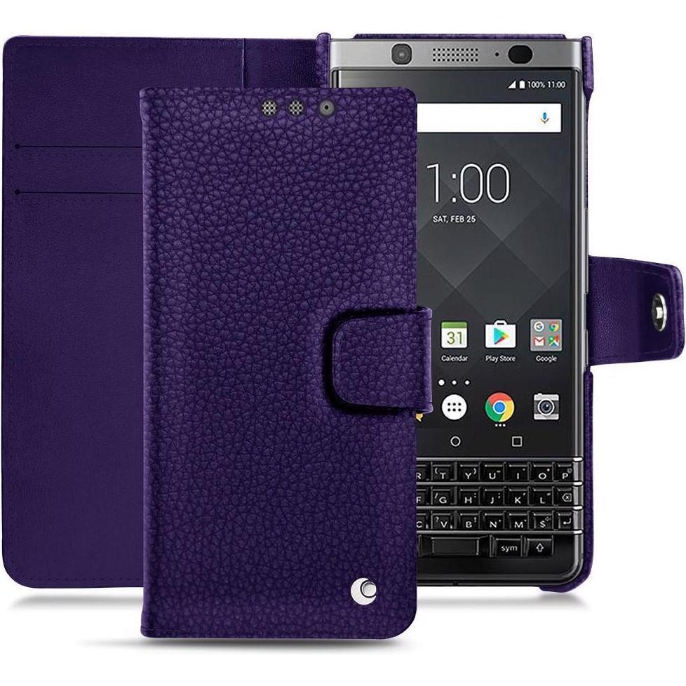Noreve Lederschutzhülle Wallet (Blackberry KEYone), Smartphone Hülle, Violett