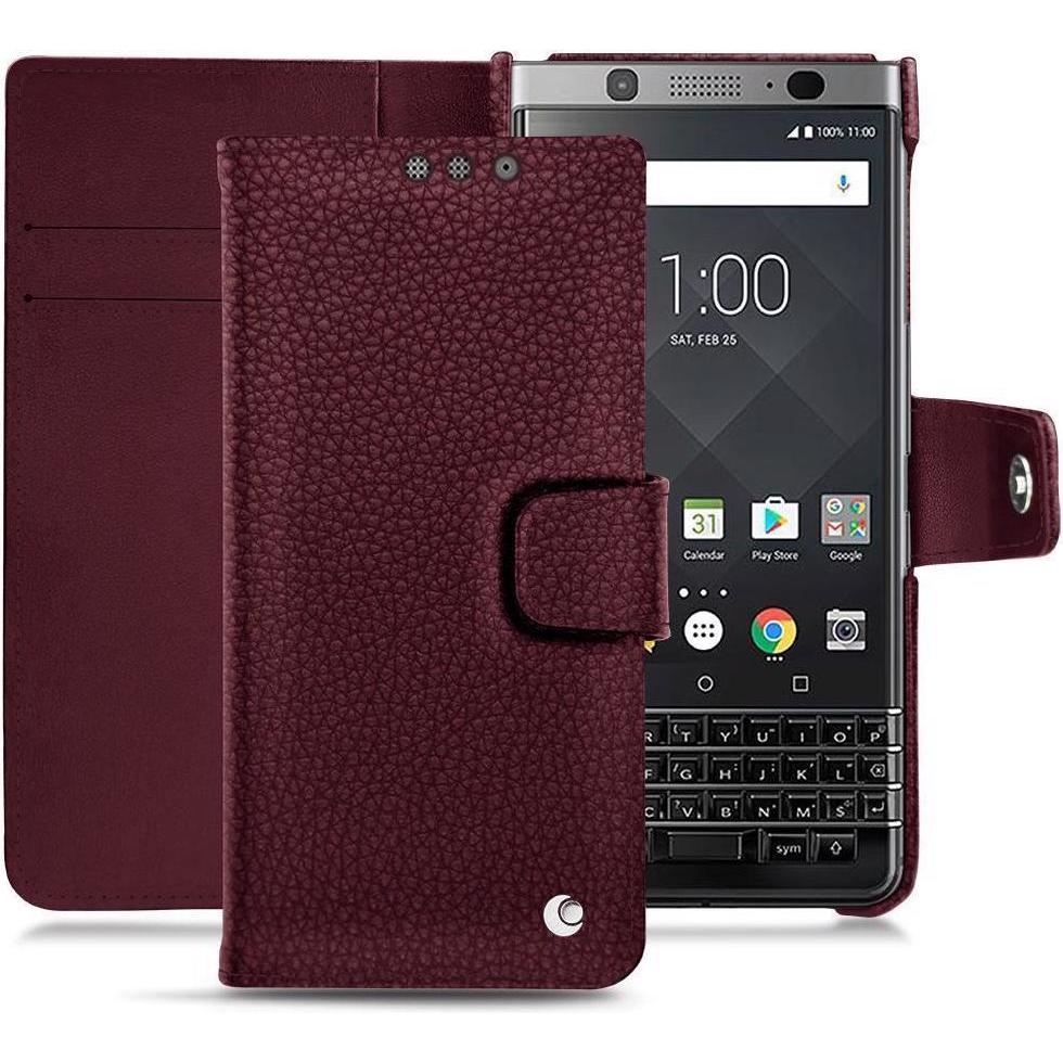 Noreve Lederschutzhülle Wallet (Blackberry KEYone), Smartphone Hülle, Violett