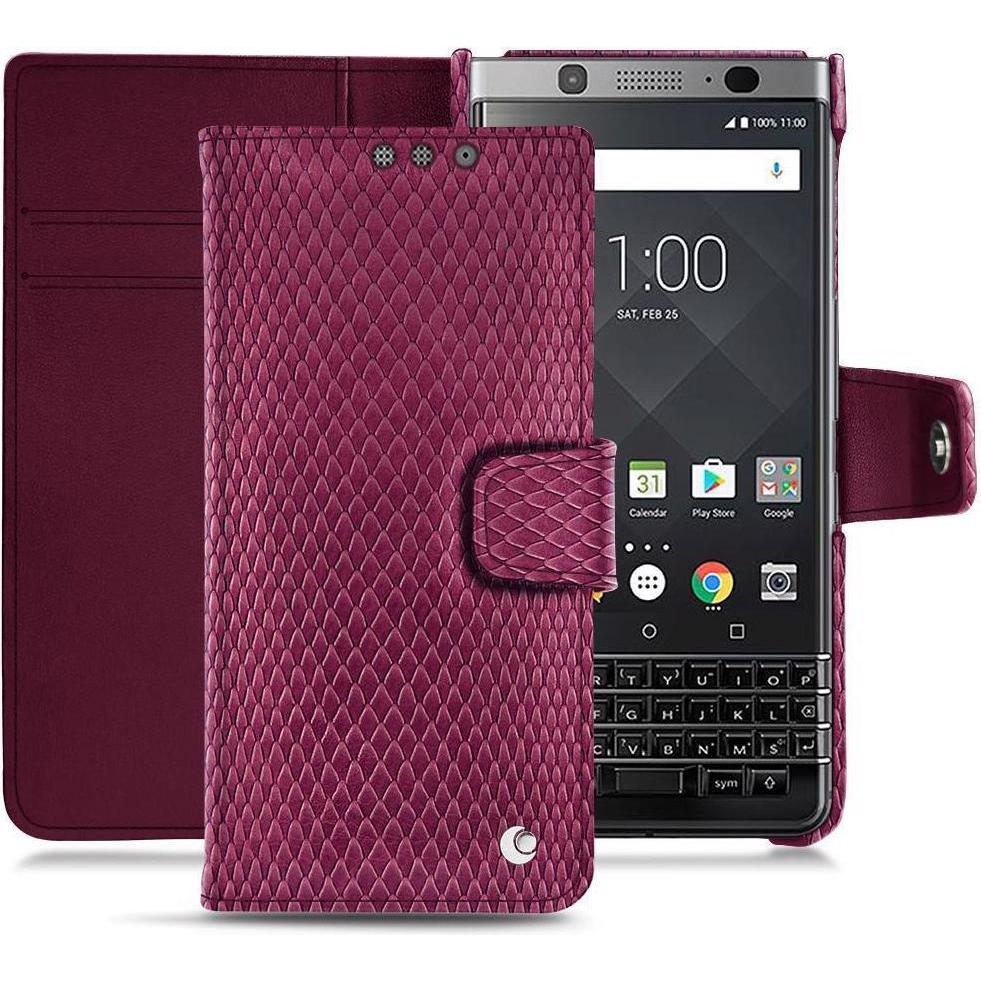 Noreve Lederschutzhülle Wallet (Blackberry KEYone), Smartphone Hülle, Rosa