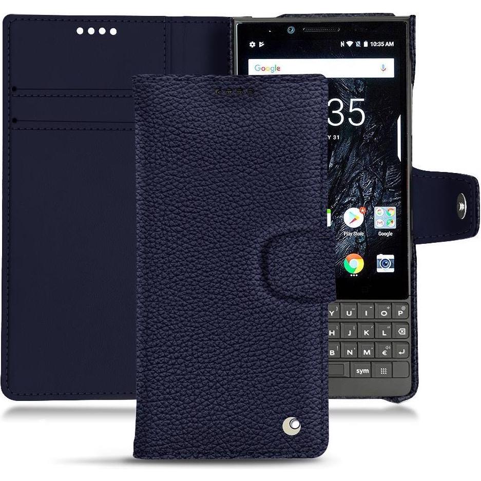 Noreve Lederschutzhülle Wallet (Blackberry KEY2), Smartphone Hülle, Violett