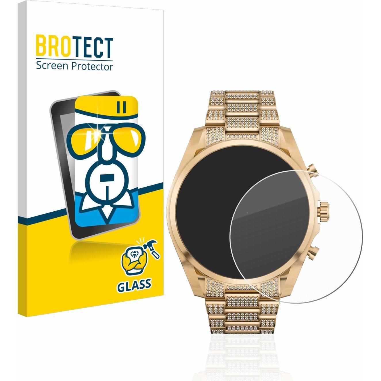 BROTECT Panzerglas Hartglas Displayschutz, Smartwatch Schutzfolie, Transparent