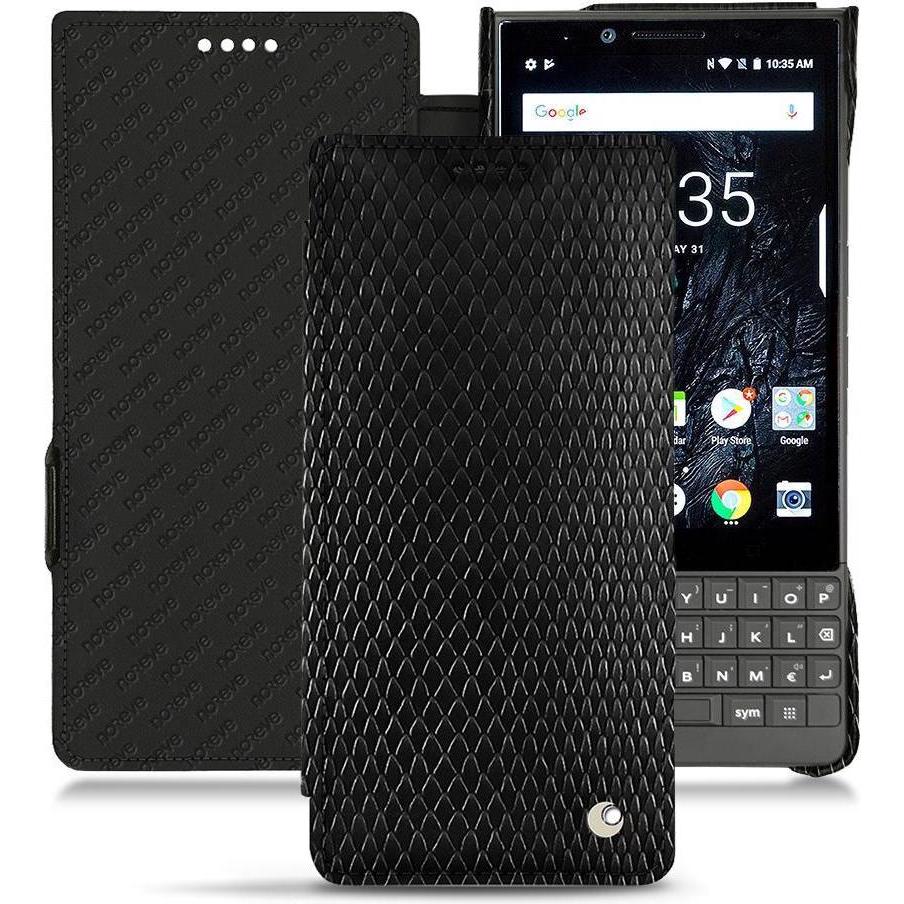 Noreve Lederschutzhülle horizontal (Blackberry KEY2), Smartphone Hülle, Schwarz
