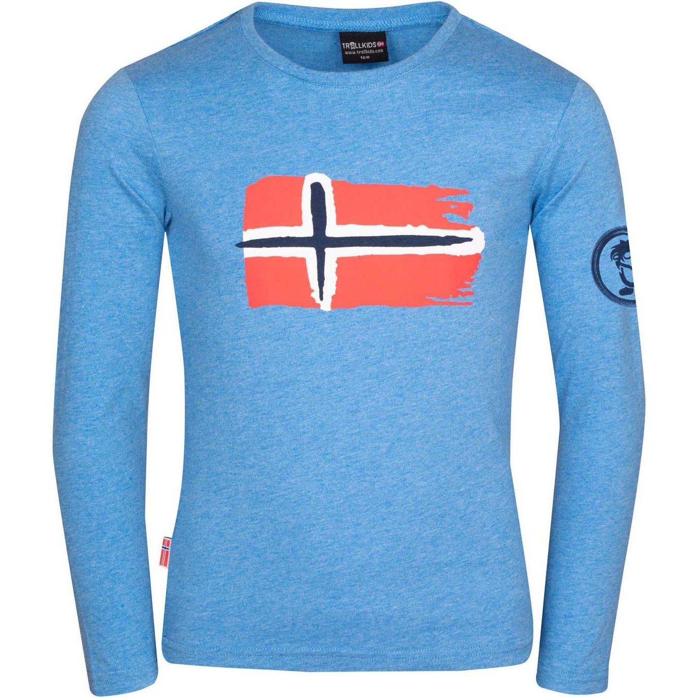 Trollkids, Unisex, Pullover, Oslo Longsleeve, Blau, (104)