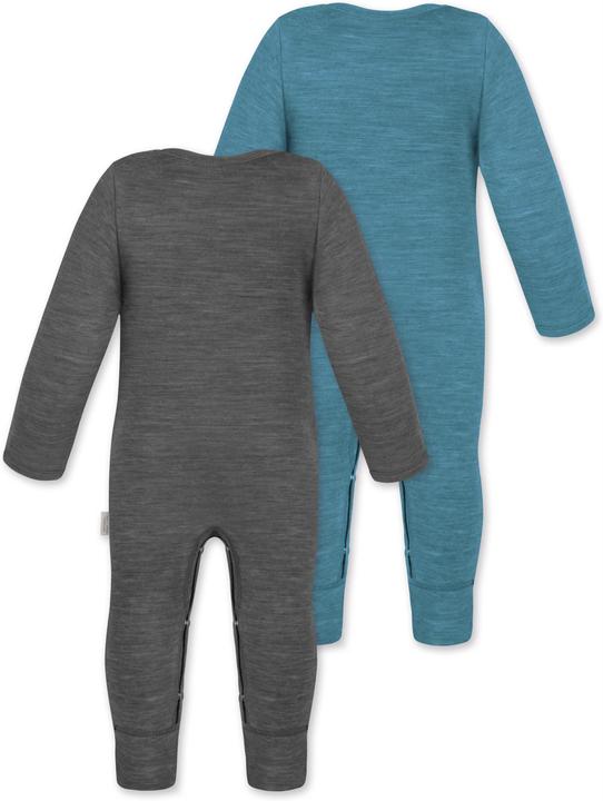 Actual product image Normani 2-pack baby merino romper "Tangoio" - 9595 (92)