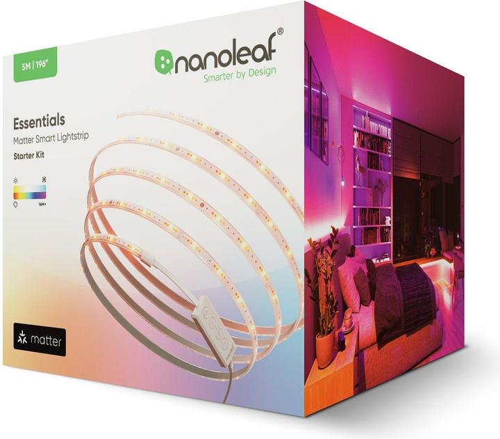 Image du produit Nanoleaf Essentials Matter Multicolour Lightstrip 5 mètres (RGBIC, 500 cm, Intérieur)