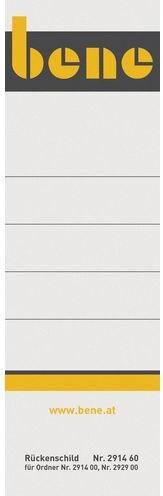 Image du produit Bene Étiquette de dos Format de l'étiquette : large/courte Dimensions : 49 x 158 mm (l x h)