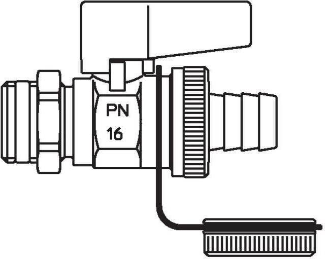 Actual product image Oventrop OV ball valve Optiflex brass, PN 16 DN 15, 1/2inch AG